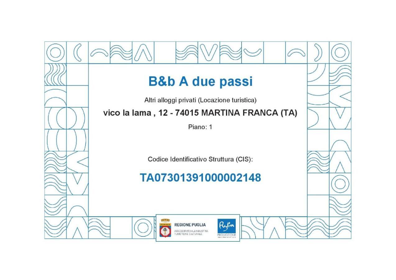 B&B A Due Passi Martina Franca Eksteriør bilde
